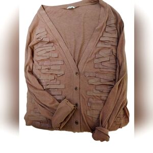 J Crew Dusty Rose Cotton Cardigan, M